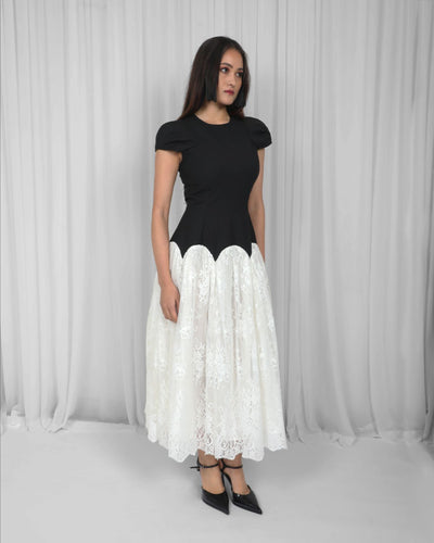 Jolene Dress-Black & White