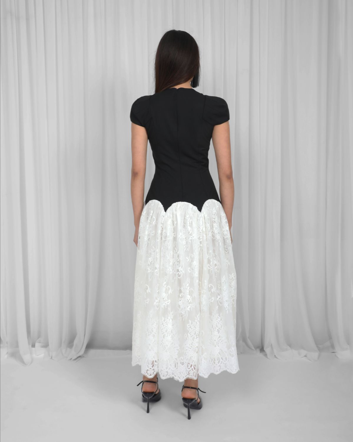 Jolene Dress-Black & White
