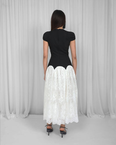 Jolene Dress-Black & White
