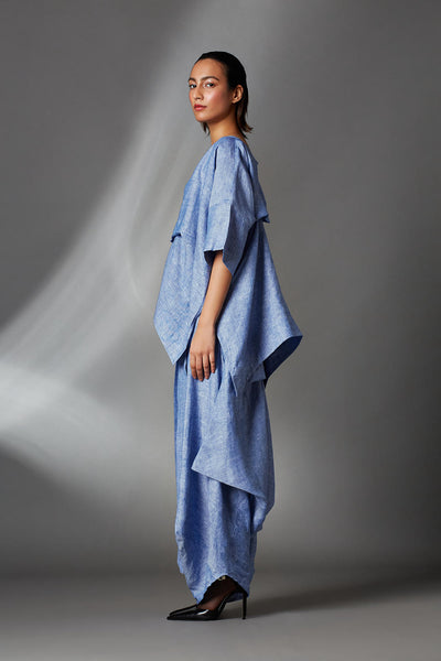 Joyce Top-Big Blue Checks