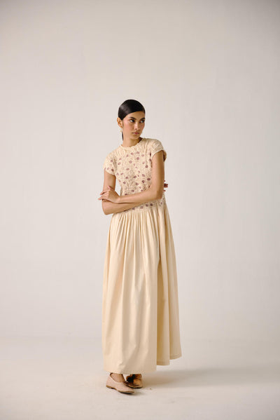 July Dress-Ivory Anaar emb.