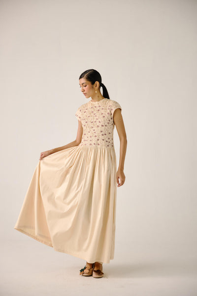 July Dress-Ivory Anaar emb.