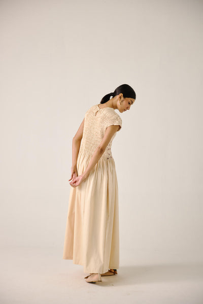 July Dress-Ivory Anaar emb.