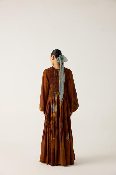 JULY DRESS (FULL-SLEEVES)-FOLIAGE