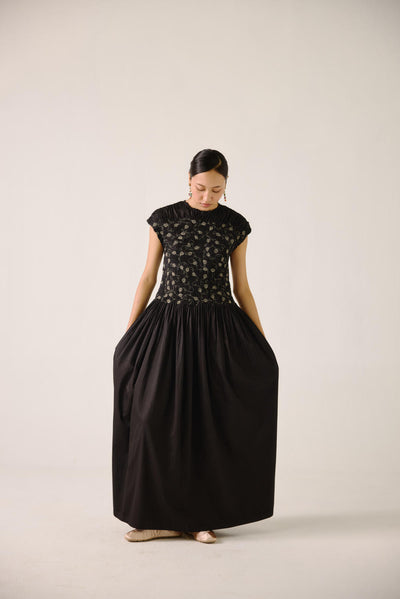 July Dress-Black Anaar emb.