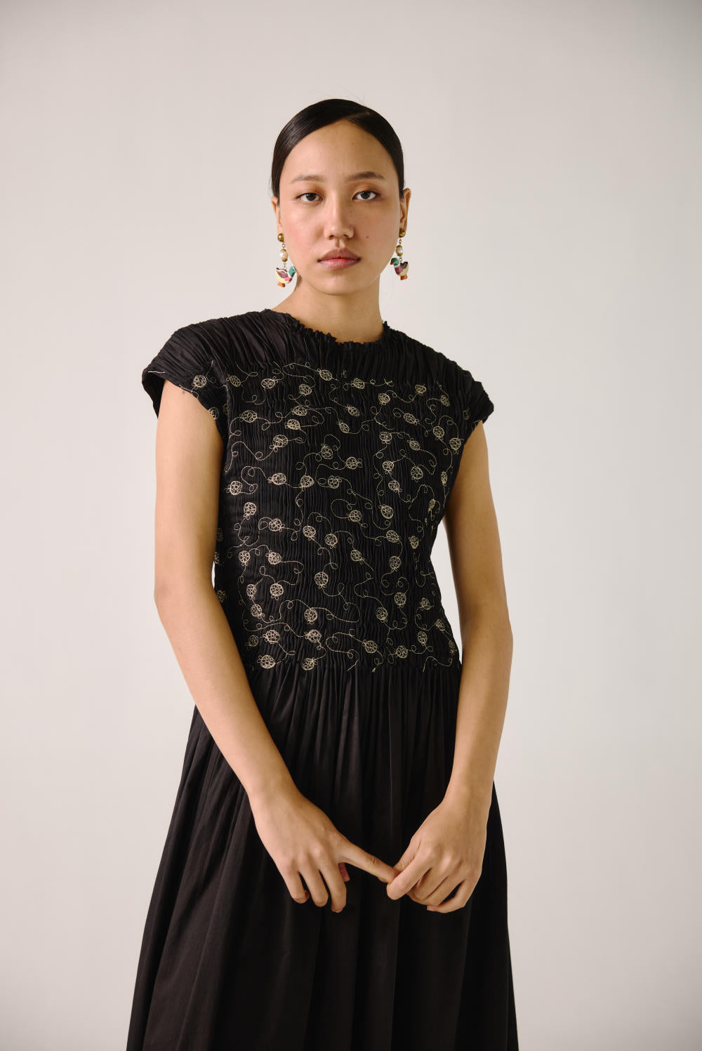 July Dress-Black Anaar emb.