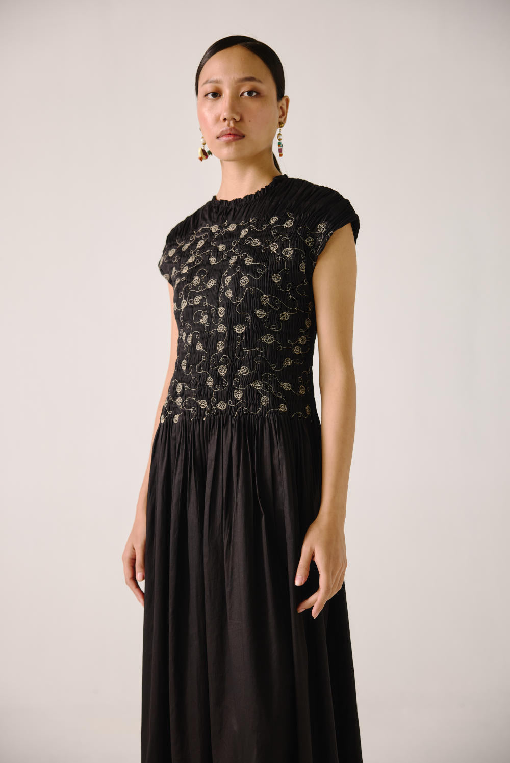 July Dress-Black Anaar emb.
