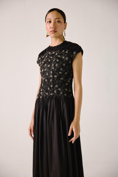 July Dress-Black Anaar emb.