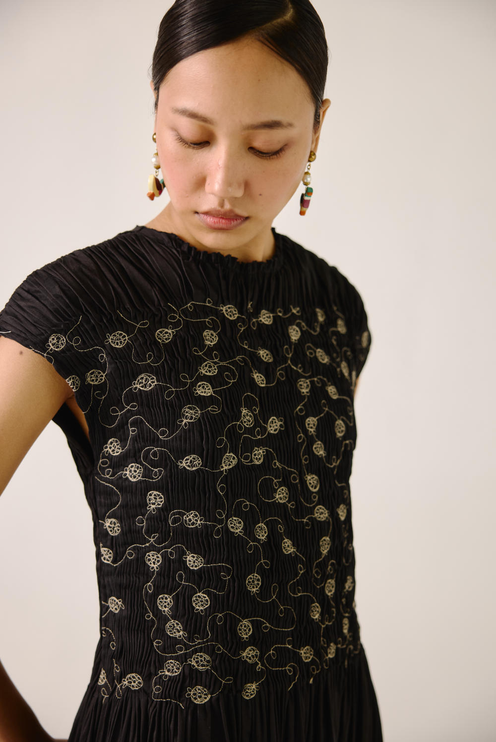 July Dress-Black Anaar emb.