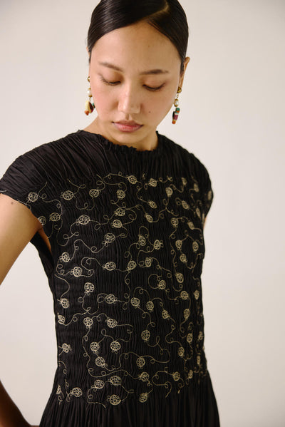 July Dress-Black Anaar emb.