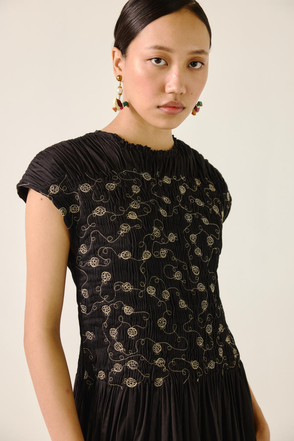July Dress-Black Anaar emb.