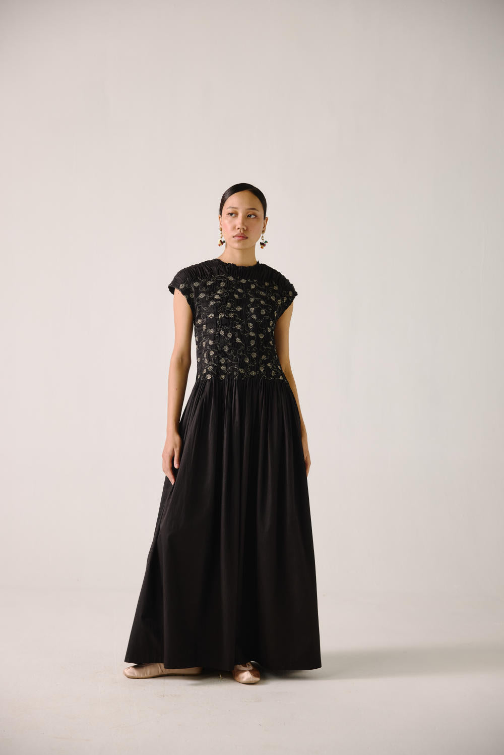 July Dress-Black Anaar emb.