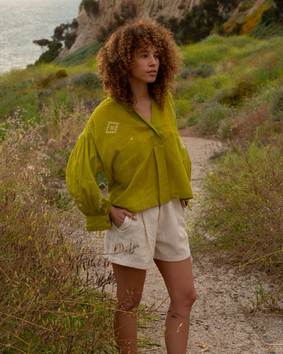 Juniper gathered shirt