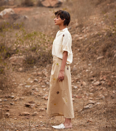 Oxford wrap skirt