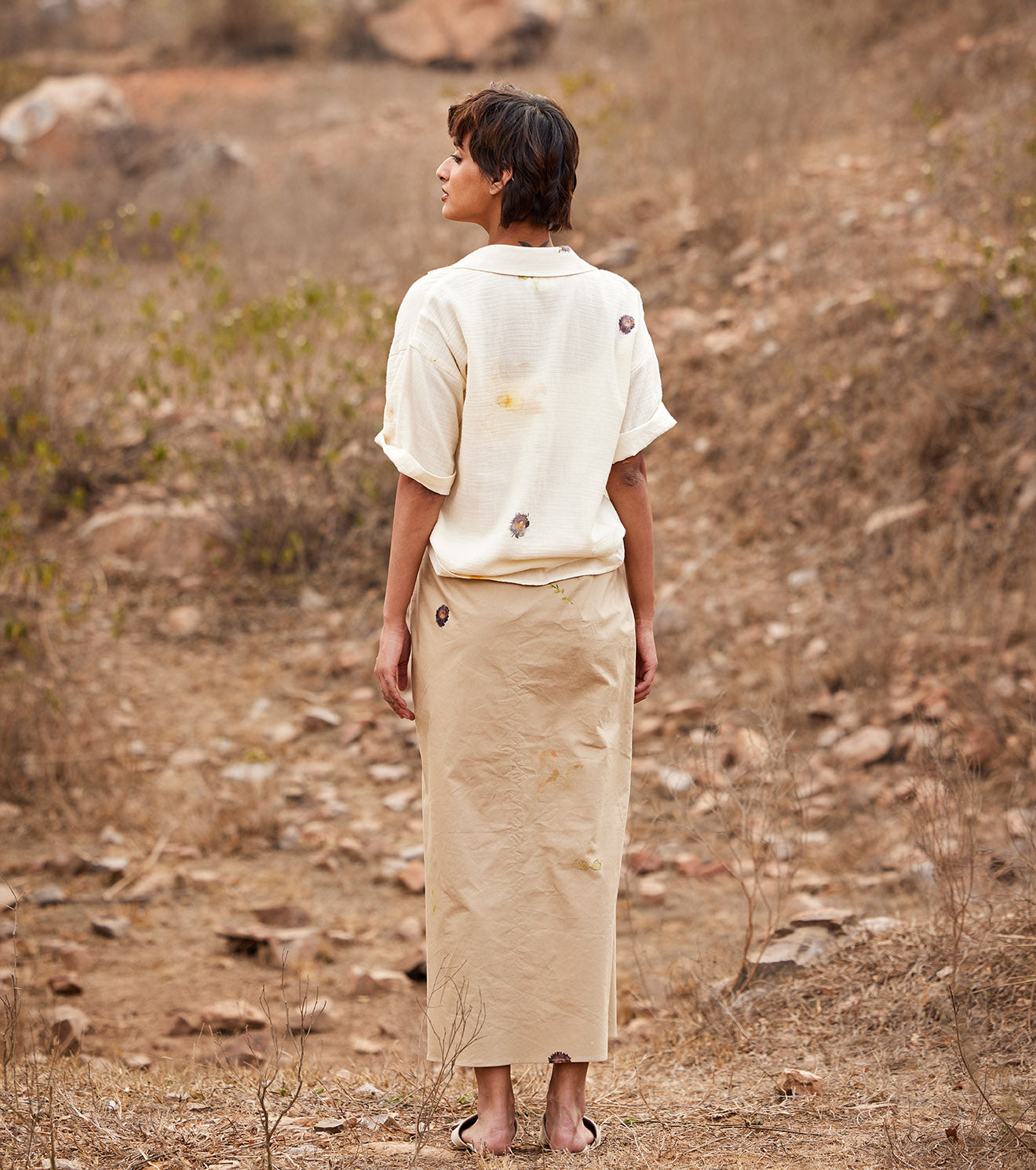 Oxford wrap skirt