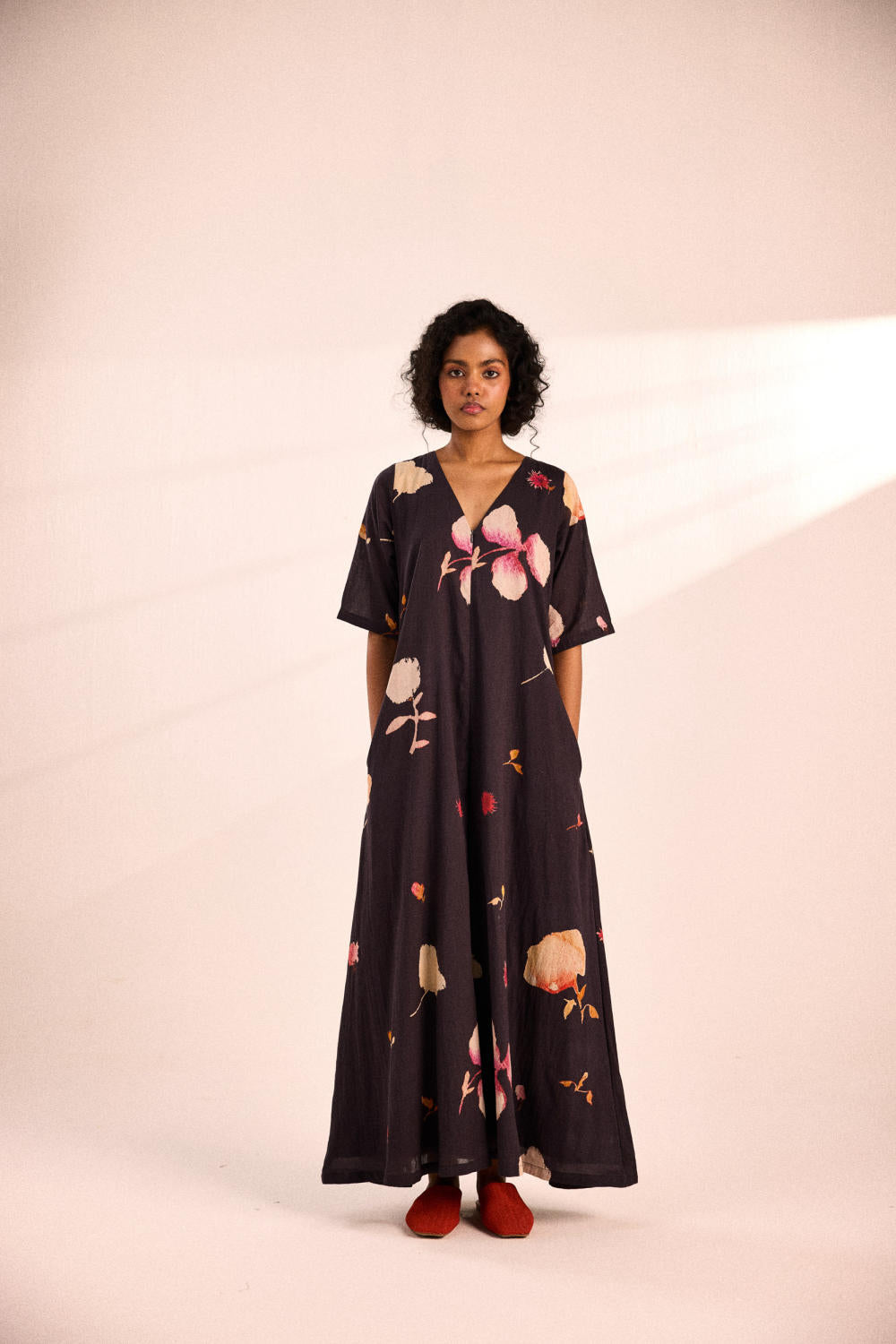 Charcoal gardens jumpsuit