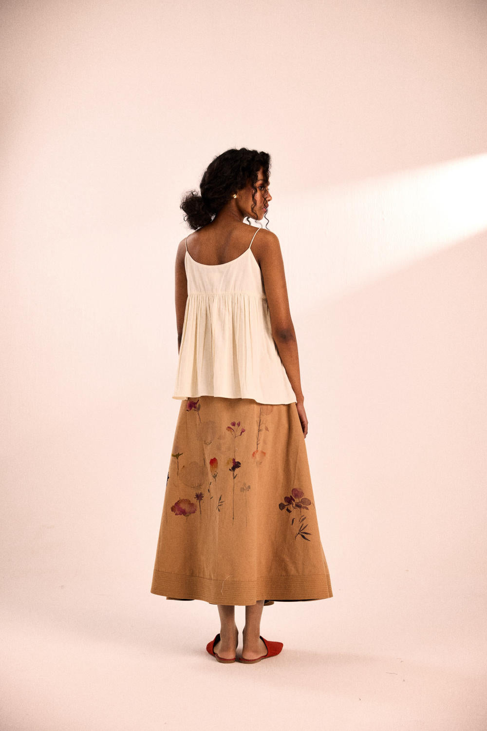 Floral mocha skirt