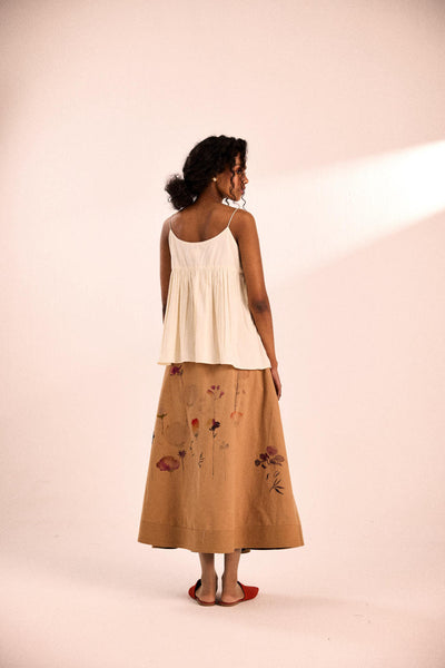 Floral mocha skirt