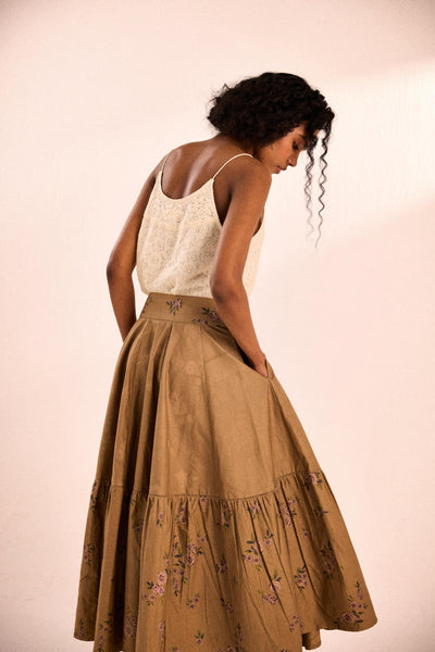 Rust rose skirt