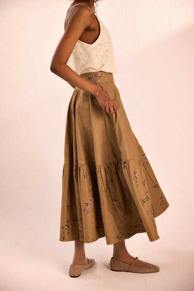 Rust rose skirt