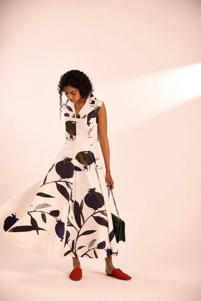 Ink and ivory dress
