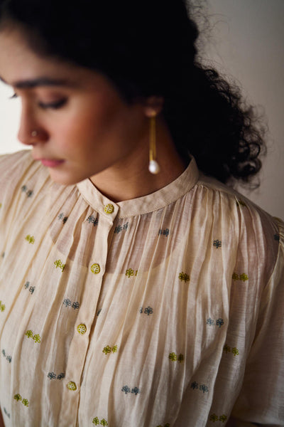 Kahili gather chanderi kurta set