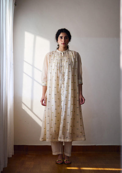 Kahili gather chanderi kurta set