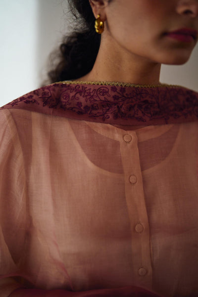 Kaia organza hand embroidered dupatta