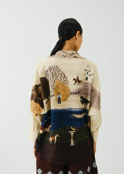 Kiera Shirt-Village Print