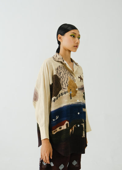 Kiera Shirt-Village Print