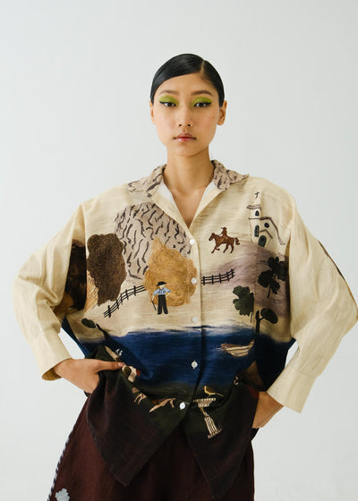 Kiera Shirt-Village Print