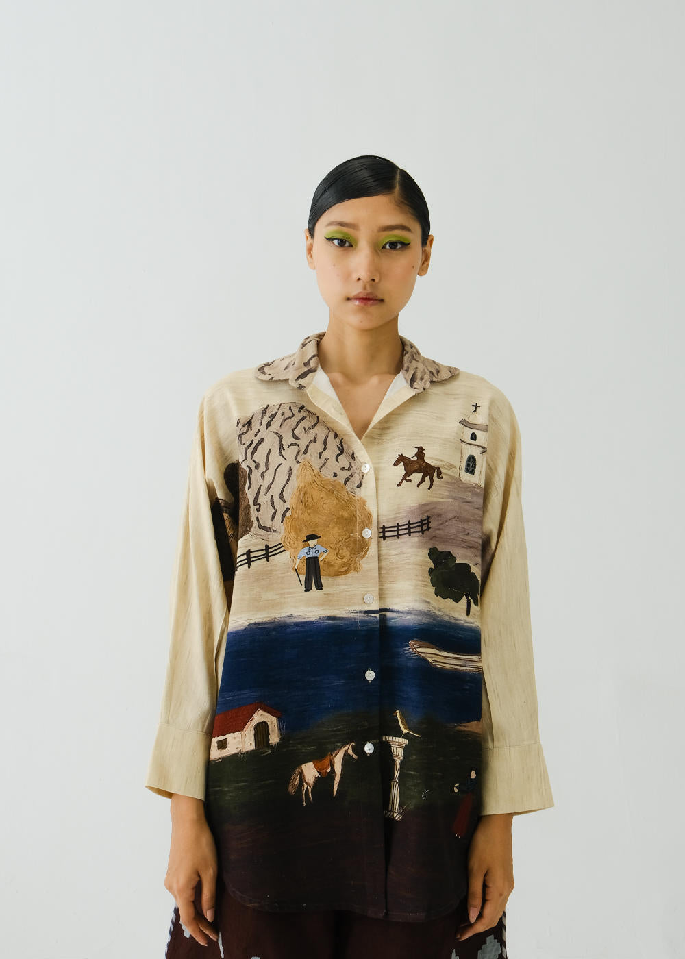 Kiera Shirt-Village Print