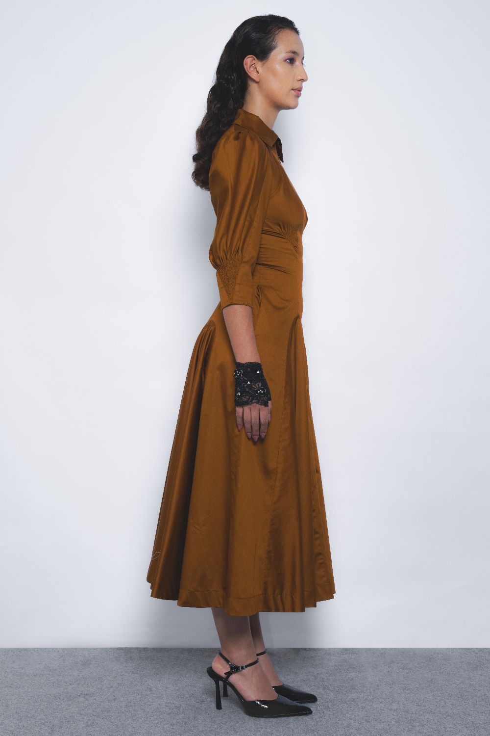 Kiku Dress - Tobacco