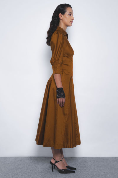 Kiku Dress - Tobacco