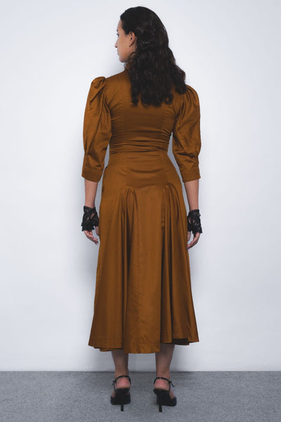 Kiku Dress - Tobacco