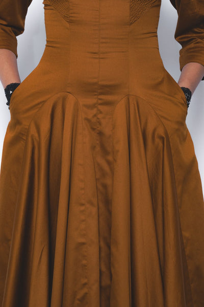 Kiku Dress - Tobacco