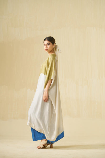 Kitten Dress - (Sage + Silver + Blue)