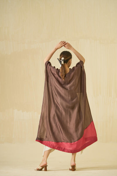Kitten Dress - (Cocoa + Silver + Hibiscus red)