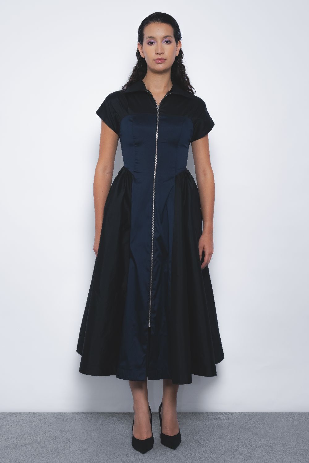 Kona Dress - Black and Navy