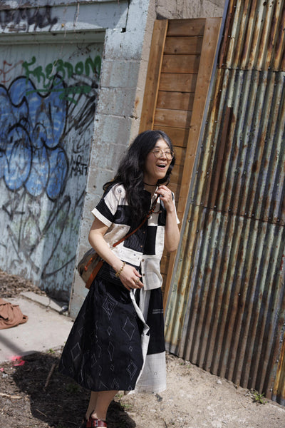 Kusum shirt-Black and White