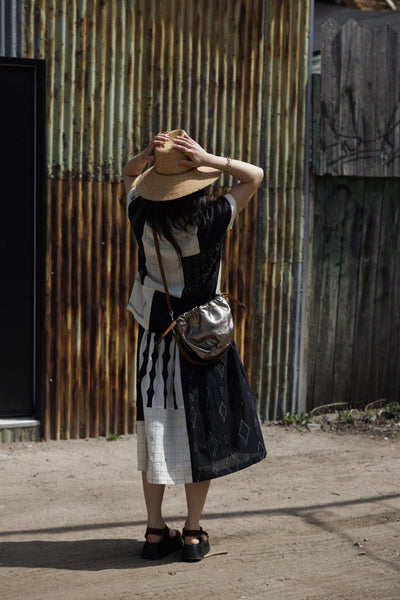 Kusum shirt-Black and White