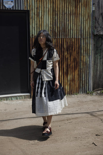 Kusum shirt-Black and White