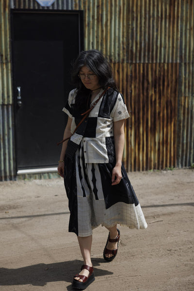 Kusum shirt-Black and White