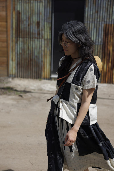 Kusum shirt-Black and White