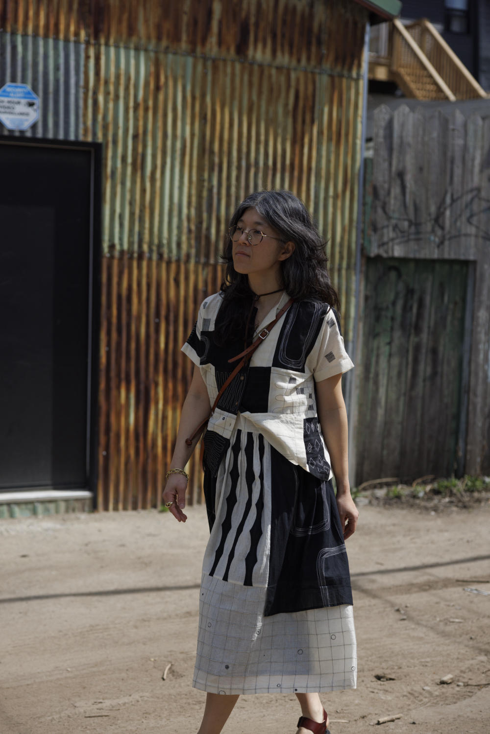 Kusum shirt-Black and White