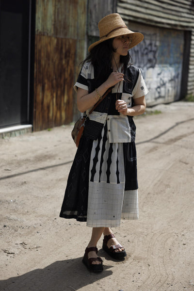 Kusum shirt-Black and White