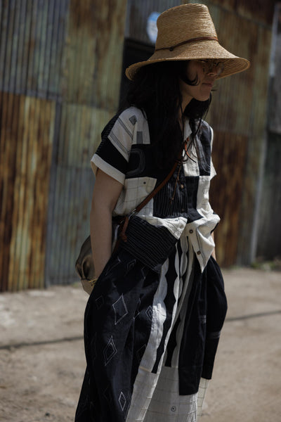 Kusum shirt-Black and White
