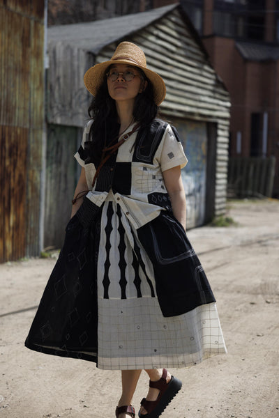 Kusum shirt-Black and White