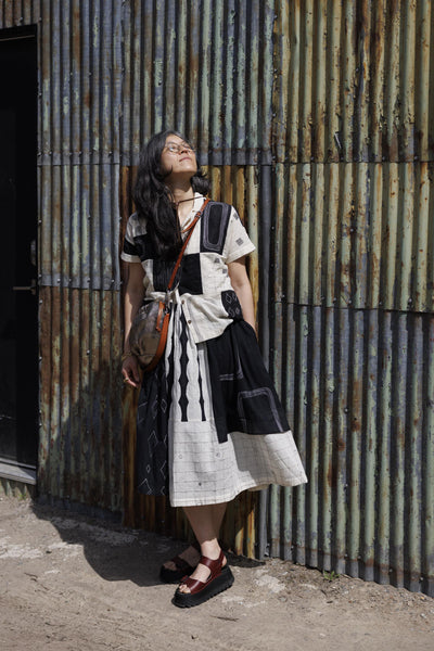 Kusum shirt-Black and White