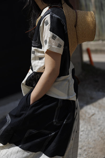 Kusum shirt-Black and White